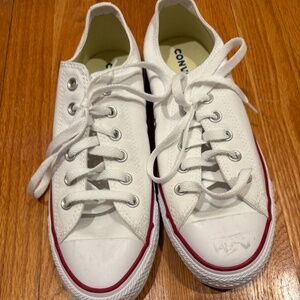 White Converse All Stars Size 9.5 Women's